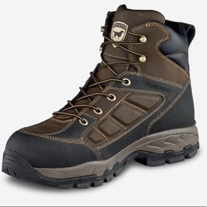 ELY Mens Waterproof Leather Safety Toe Hiking Boot
